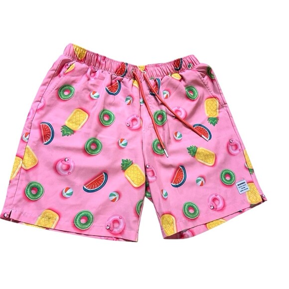 MOSMANN wear under swim trunks pink pool tube flamingos watermelons pineapples L - Picture 2 of 16
